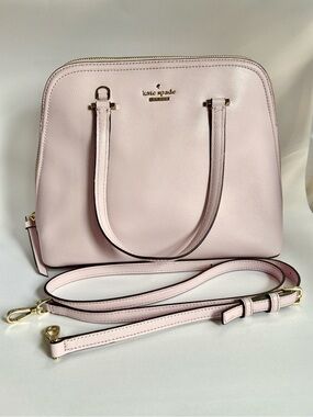 kate spade Pale Pink Pebbled Leather Dome Satchel